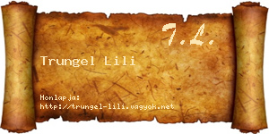 Trungel Lili névjegykártya